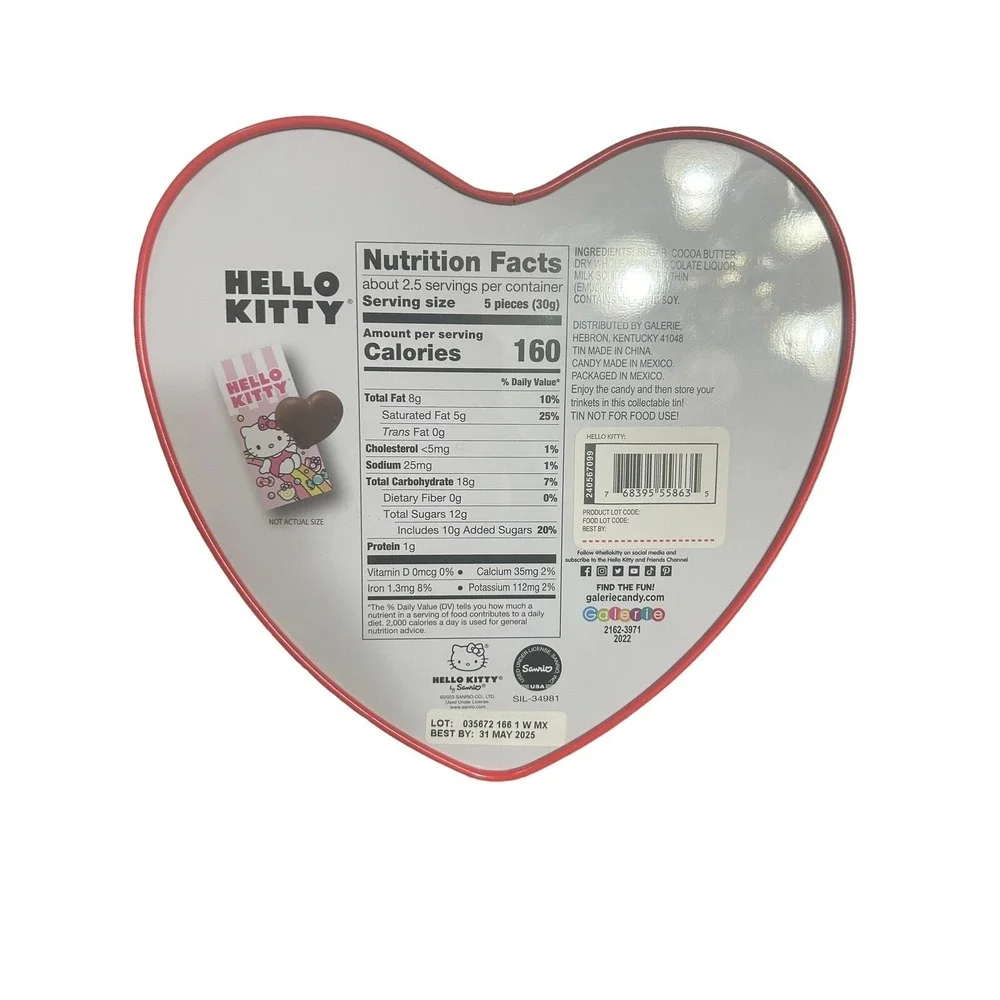 HELLO KITTY 2023 Valentine's Day Unopened Heart Collectors Tin